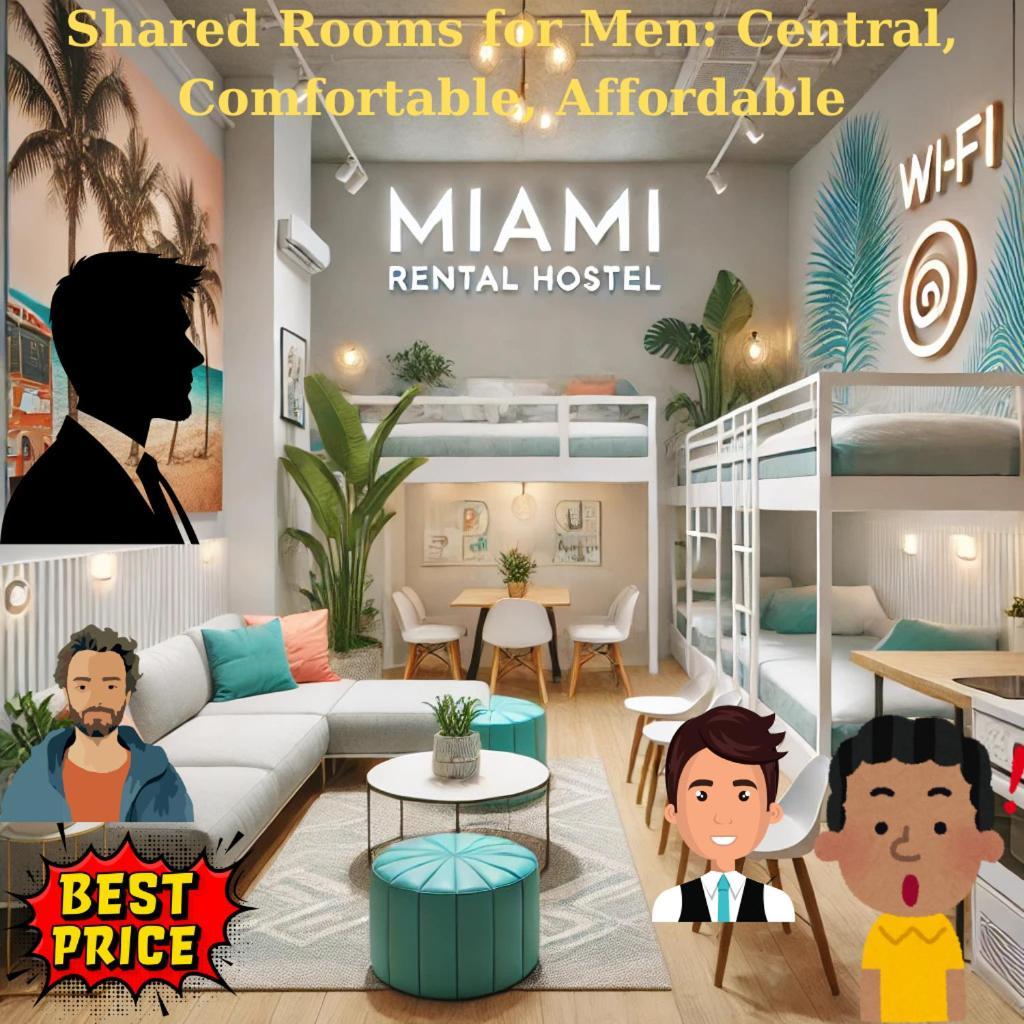 103 Miami Shared Rooms For Men Central Comfortable, Affordable Екстер'єр фото